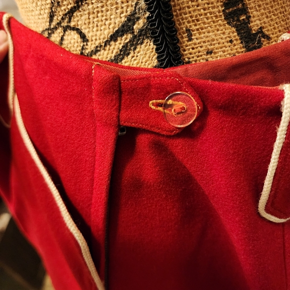 1940's Marge Riley Designer Hollywood Wool & Leather Western skirt Gaucho - Picture 6 of 12